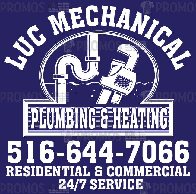 hvac plumbing and heating contractor custom apparel printing logo