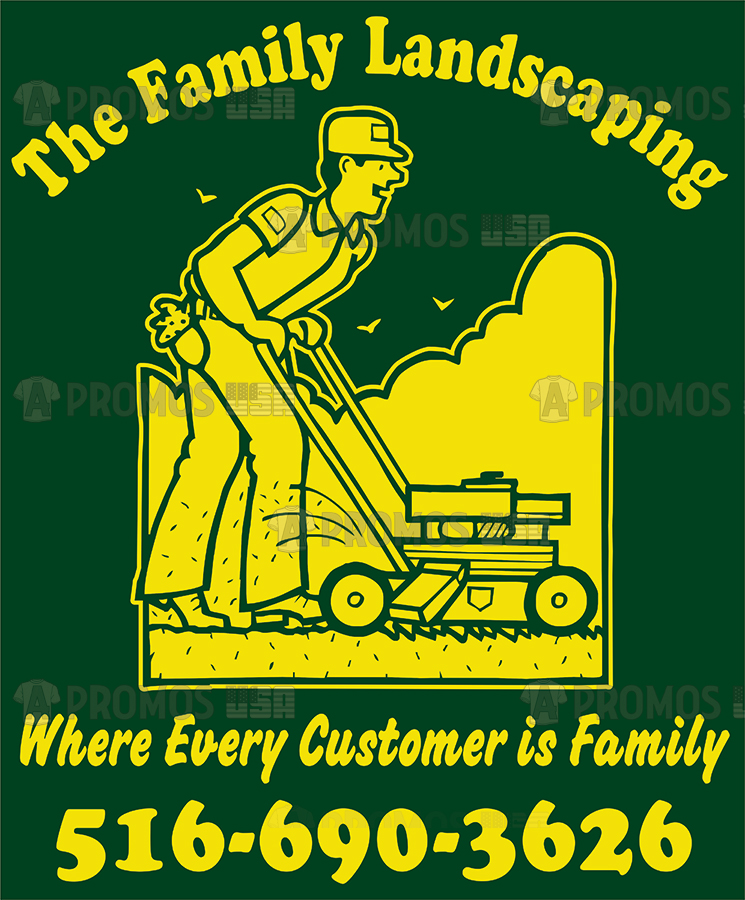 landscaping landscaper lawn maintenance service tees t-shirt tshirt teeshirt caps logo screen printing and embroidery